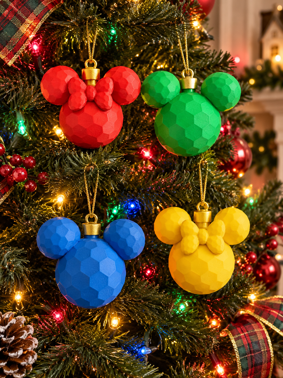 Mickey or Minnie ornament-SMALL