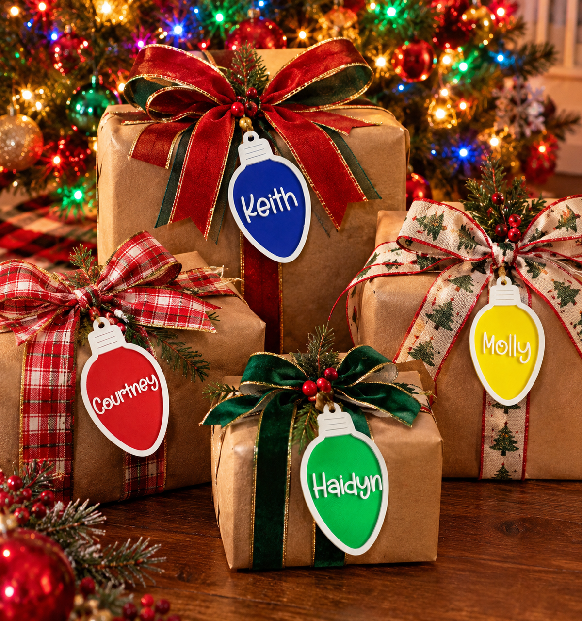 Personalized Light Bulb Ornament