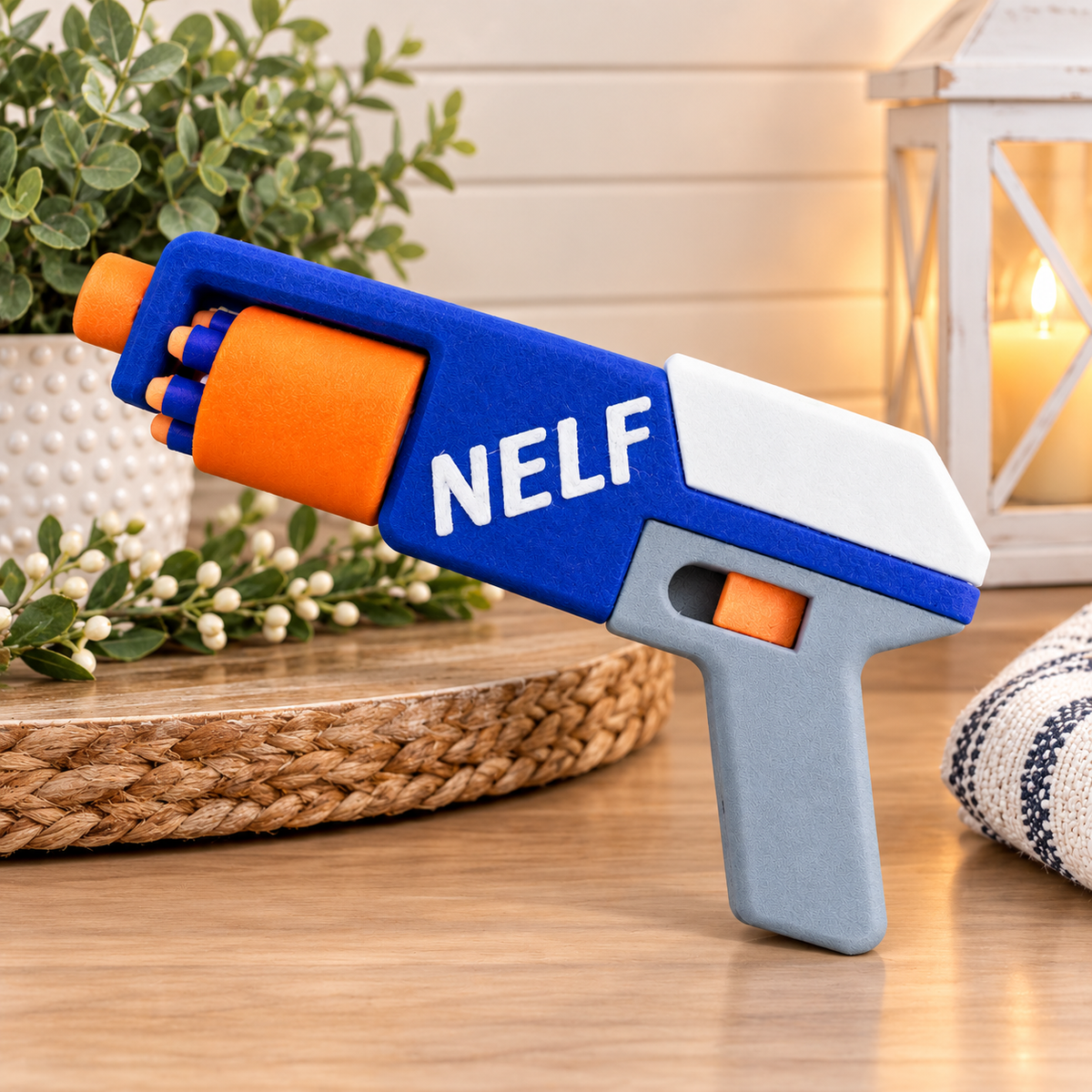 Elf on the Shelf-Nerf Blaster