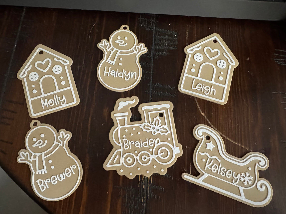 Personalized Gingerbread Bag Tags