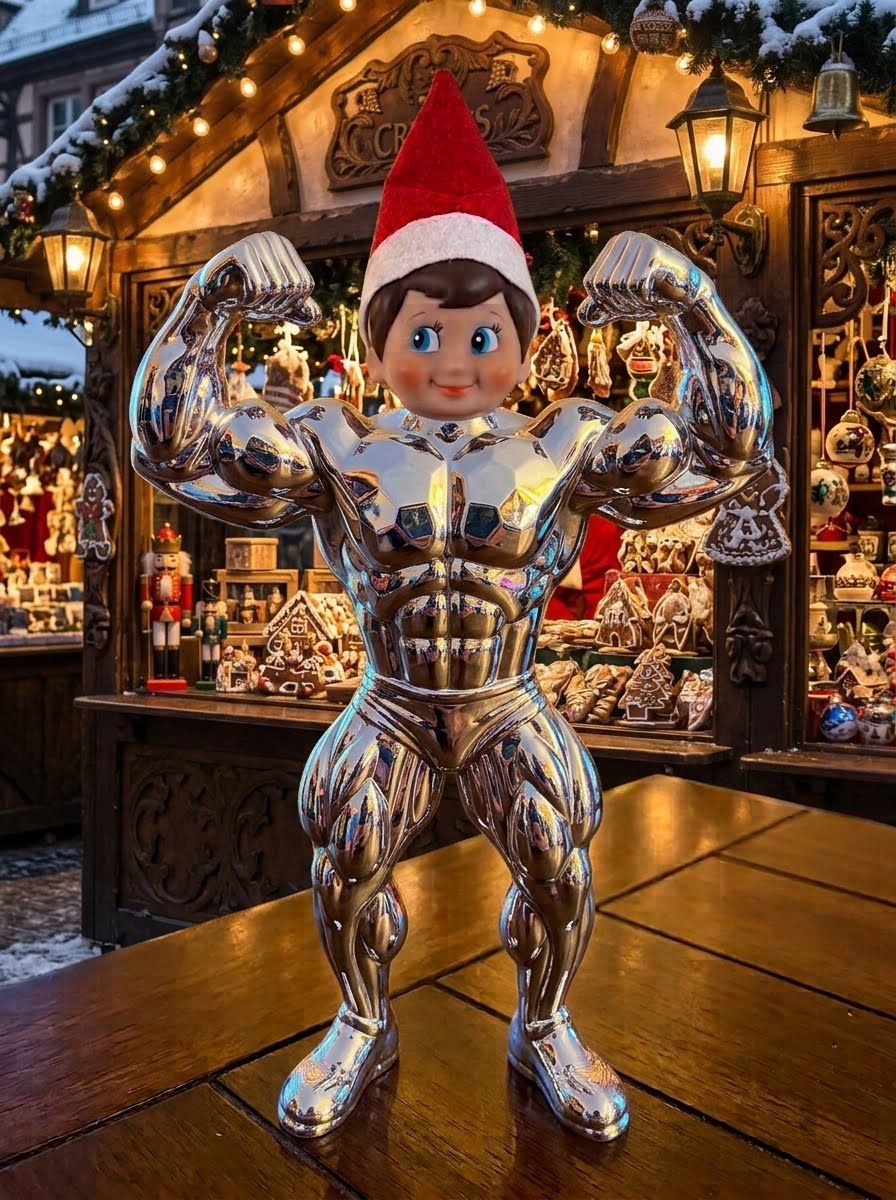 Elf on the Shelf-Muscle Man costume